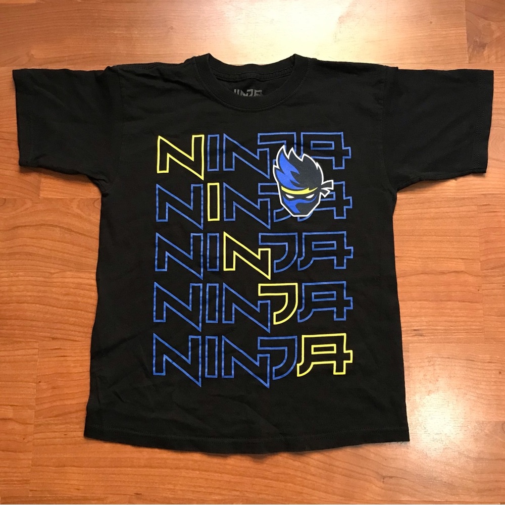 NINJA Boys Black graphic T shirt